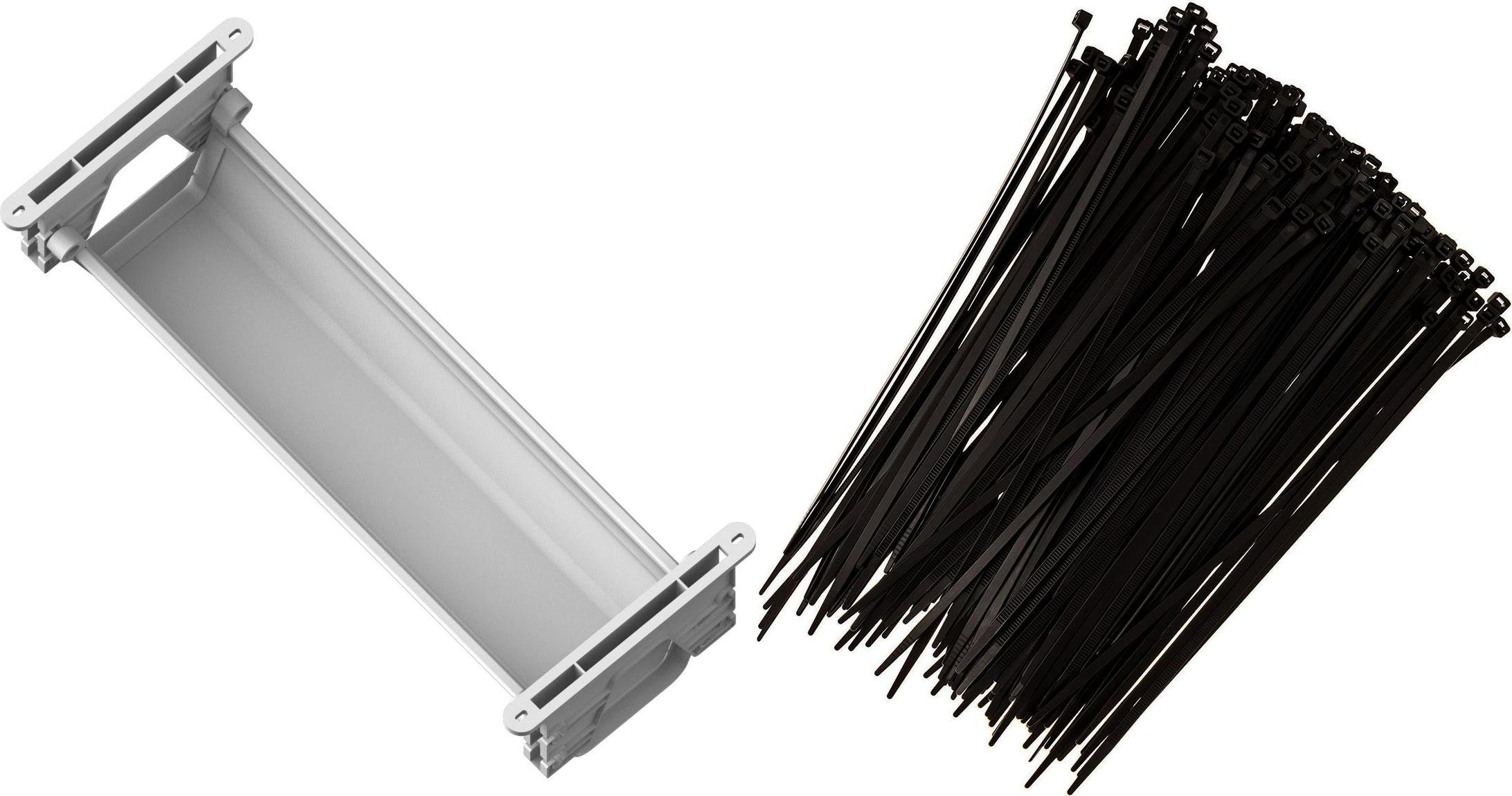 Organizer Mozos Organizer Mozos Maskownica Szary 1 sztuka (CT550WH) + Opaska zaciskowa Czarny 100 sztuk (MCABLE-M)