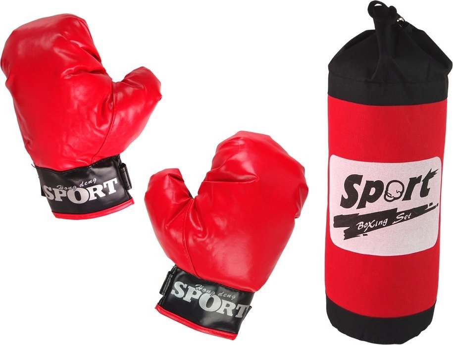 LeanToys Zestaw Bokserski Worek Rękawice Bokserskie Boxing Set LEAN Toys