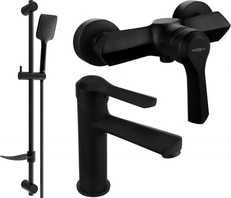Mexen Mexen Sabre DF62 zestaw prysznicowy, czarny - 72104DF62-70