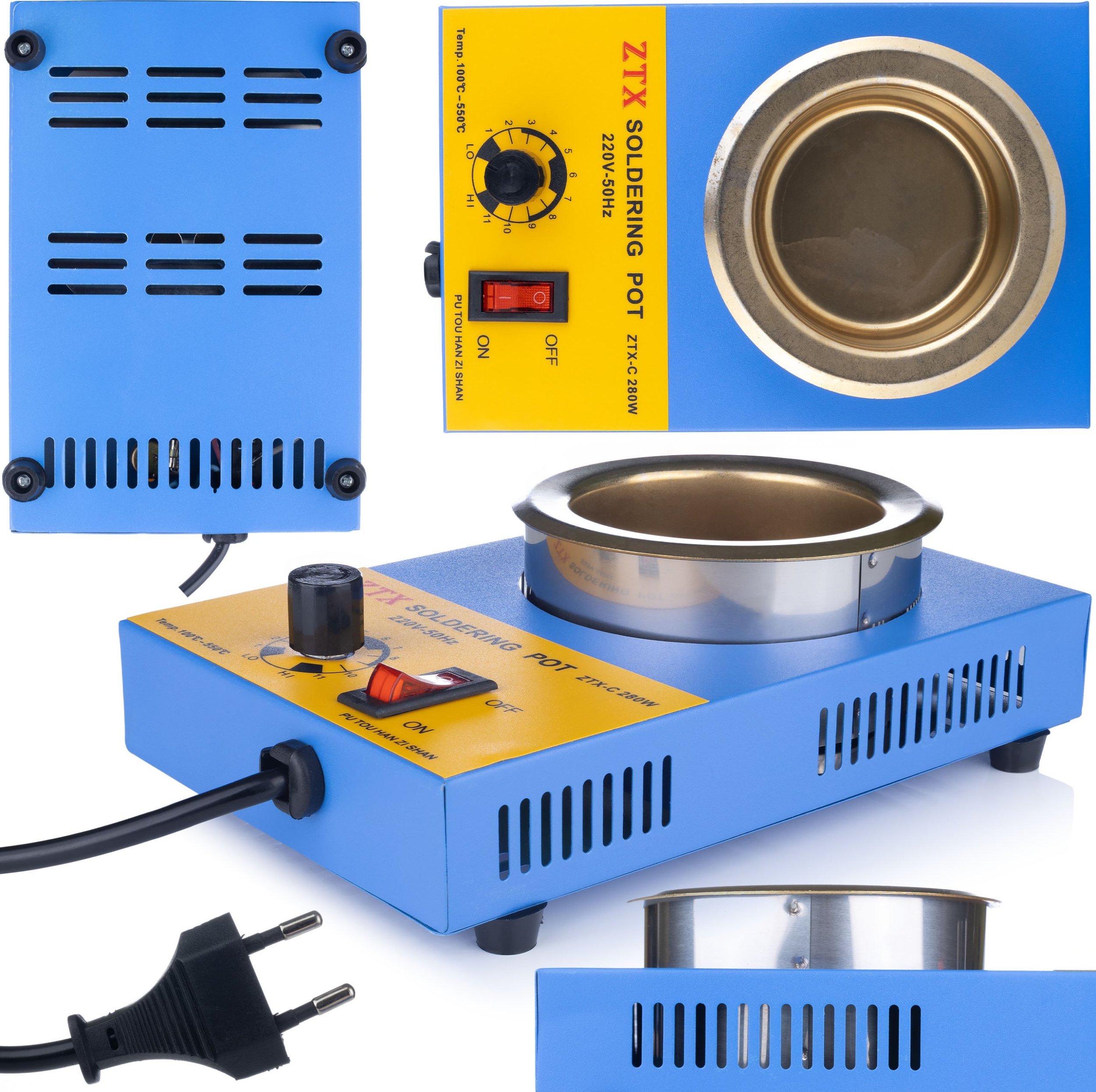 Rosfix TYGIEL TYGIELEK LUTOWNICZY TOPIENIA PODGRZEWANIA CYNY 80MM 280W 100-550C