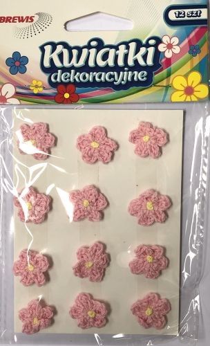 BREWIS Kwiatki 18mm K18-4 jasny różowy Brewis