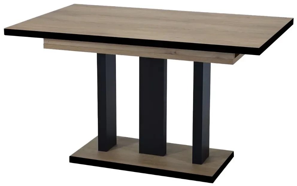 Stół rozkładany APPIA BLACK 130(210)x80 dąb cremona ENDO