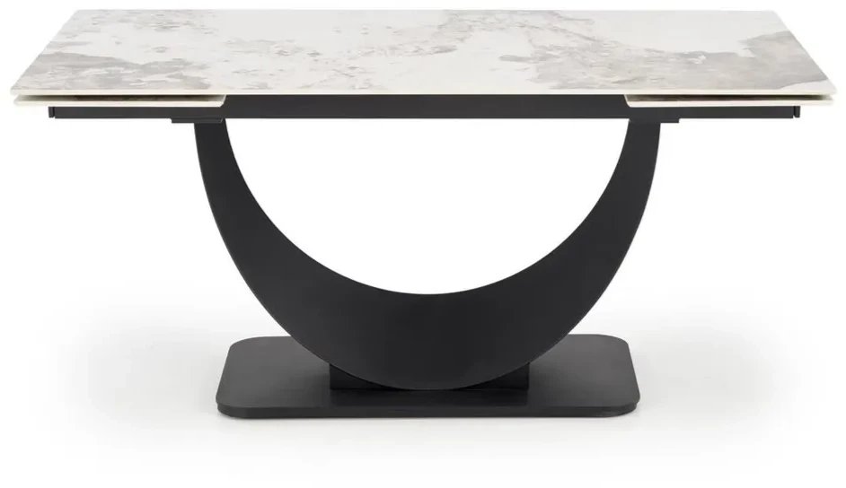 Stół rozkładany FERNANDO 160(240)x92 beżowy marmur/czarny HALMAR