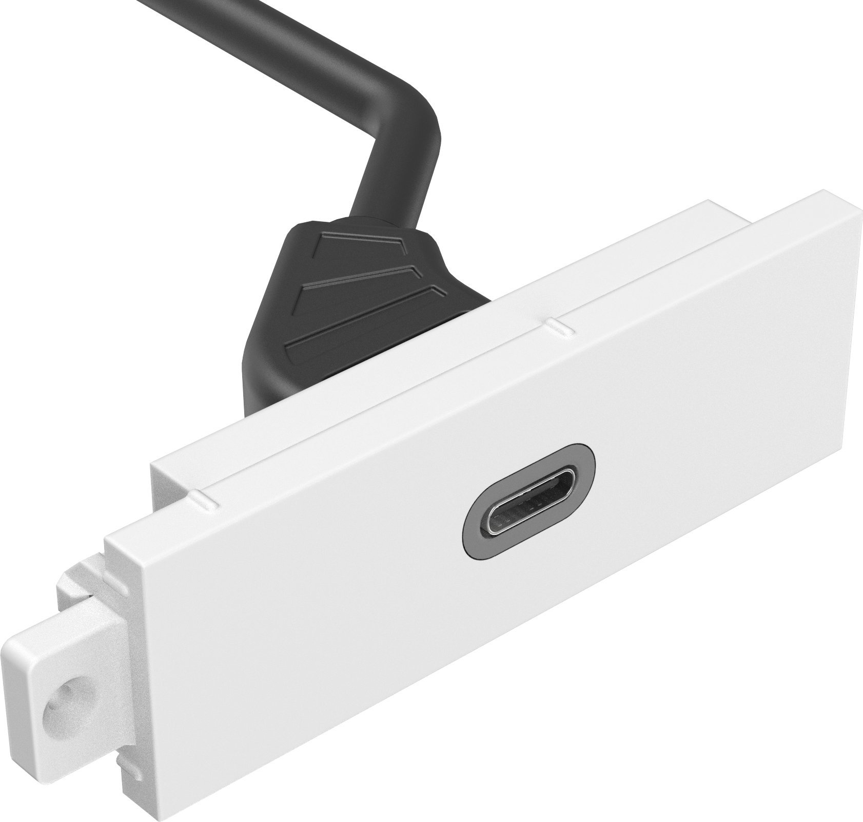 Vision VISION Techconnect Modulares AV-Abdeckblech - LEBENSLANGE GARANTIE - USB-C-Modul - "C" 3.1 Typ-Buchse auf der Vorderseite - Ein Kabel mit 1 x H