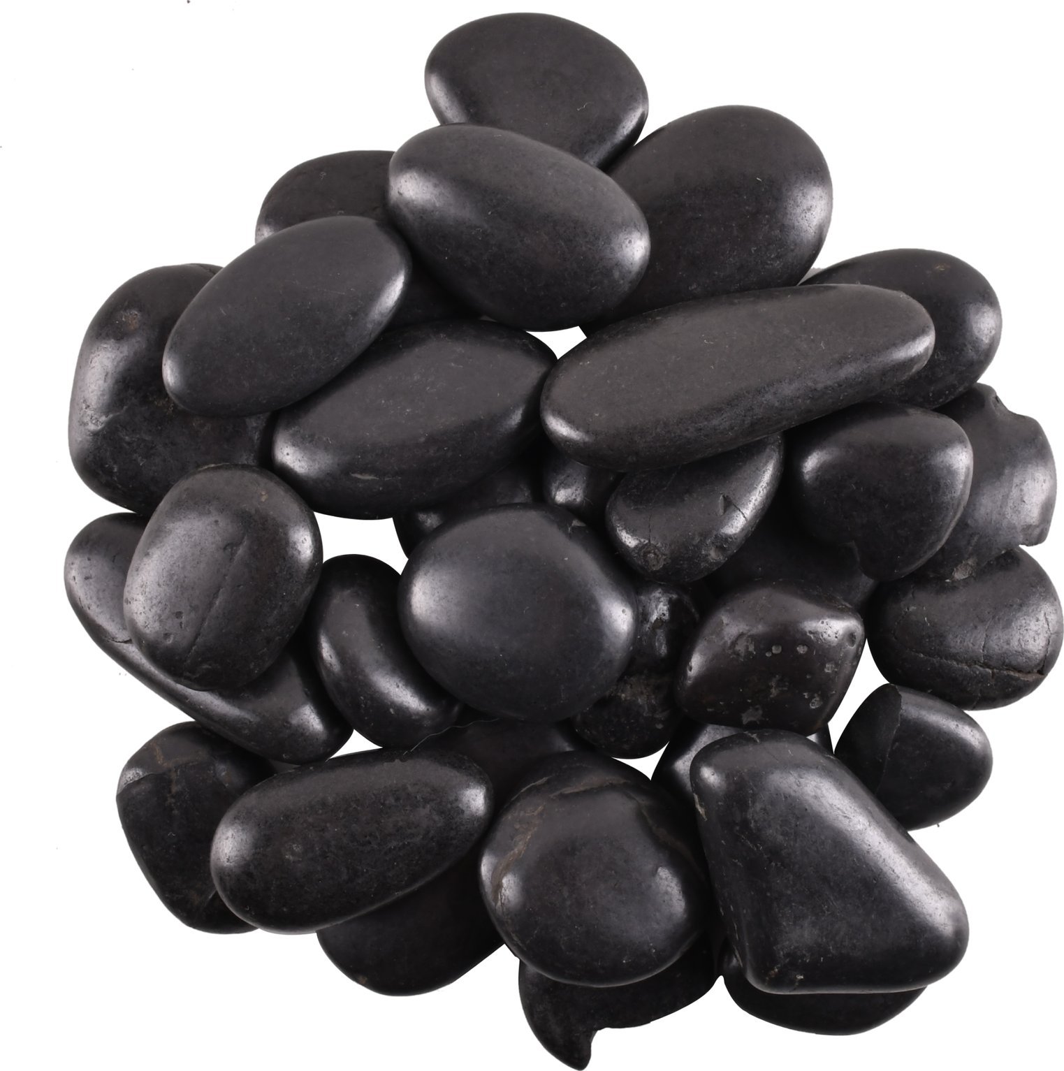 Kamienie dekoracyjne rzeczne wysoko polerowane czarne 2-4cm 900 gr