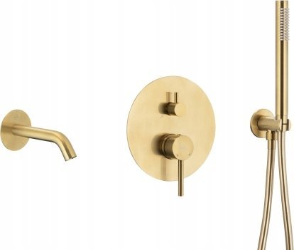 Bateria bidetowa 5039-401-31 / KFA / MOZA / ZESTAW WANNOWY PODTYNKOWY Z BATERIĄ 3 FUNKCYJNĄ, ZŁOTY SZCZOTKOWANY PVD /