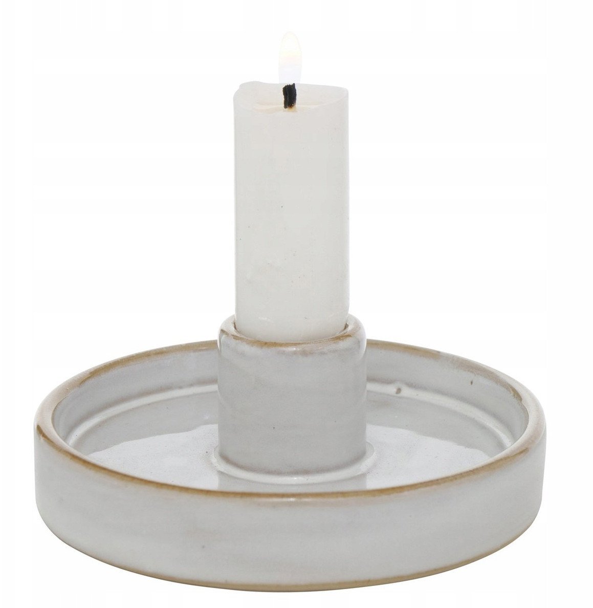 Okrągły świecznik porcelanowy MARIMA, 4 cm