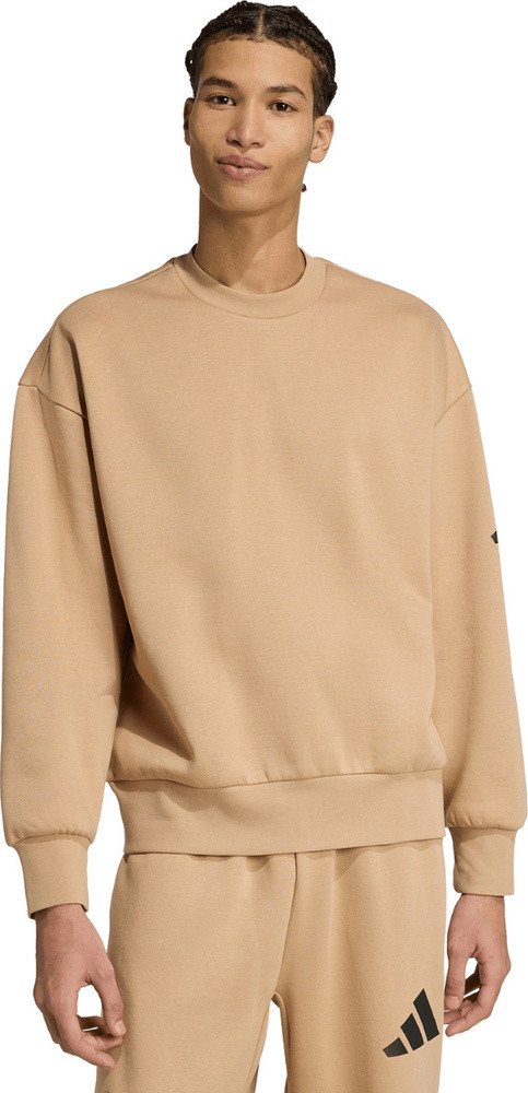 Bluza męska adidas Essentials Loose Fit 3 Bar Logo beżowa JX5668 M