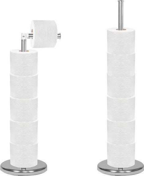 Springos Uchwyt na papier toaletowy, stojak 2w1 chromowany UNIWERSALNY