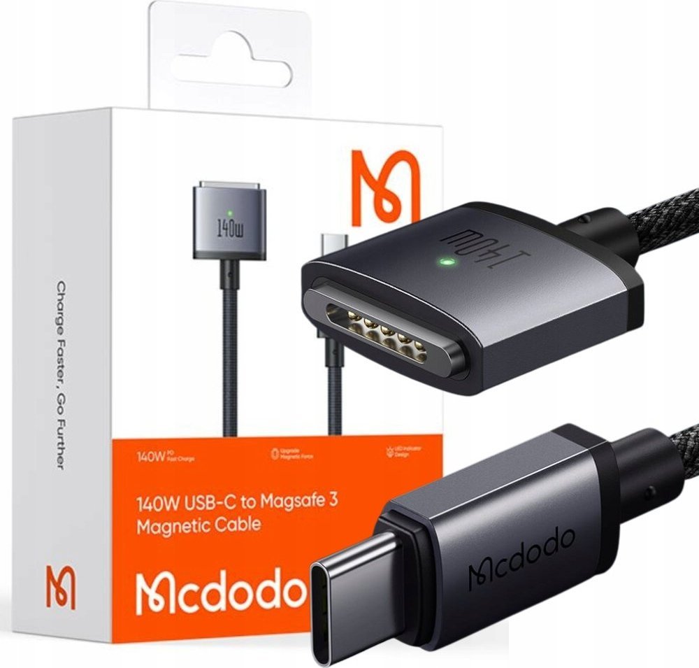Kabel USB Mcdodo USB-C - MagSafe 3 2 m Czarny