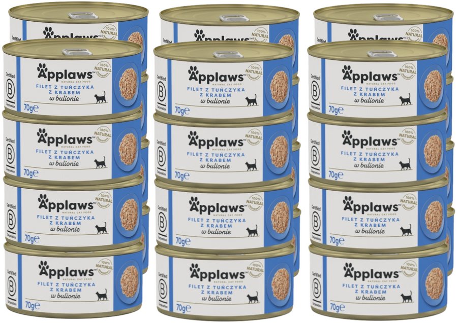 Applaws Cat Tuńczyk z krabem 24x70g PUSZKA