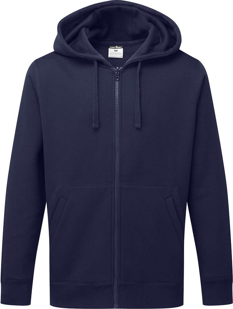 Portwest B312 - Bluza z kapturem zapinana na zamek - granatowy M