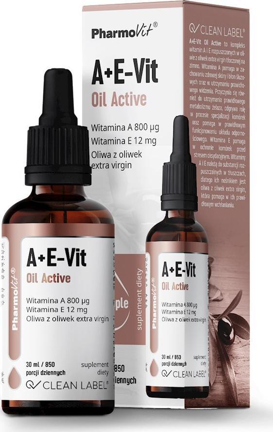 Pharmovit WITAMINA A + E W KROPLACH (800 mcg + 12 mg) BEZGLUTENOWE 30 ml - PHARMOVIT (CLEAN LABEL)