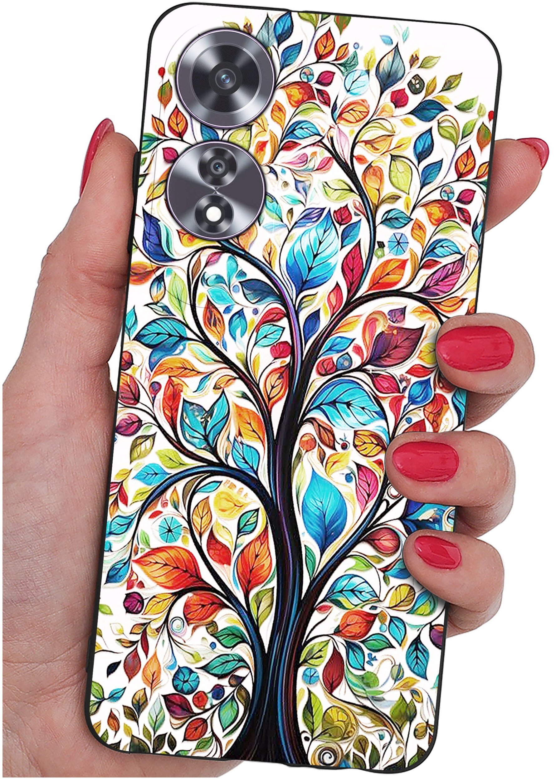 Etui do Oppo A60 4G WZORY |SILIKONOWE MATT CASE + SZKŁO 9H