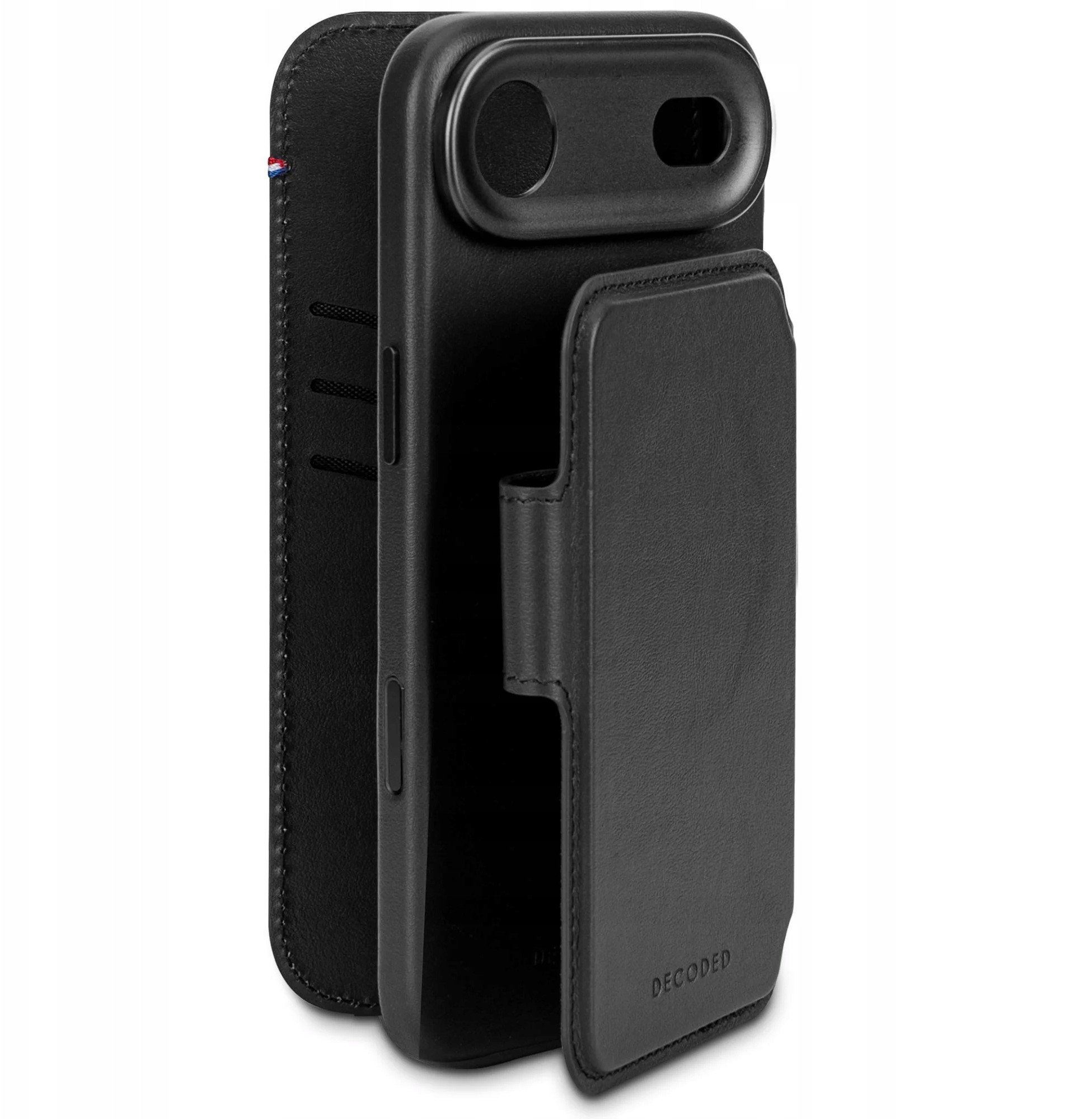 Decoded Leather Detachable Wallet - skórzana obudowa ochronna do iPhone 17 Air kompatybilna z MagSafe (black)