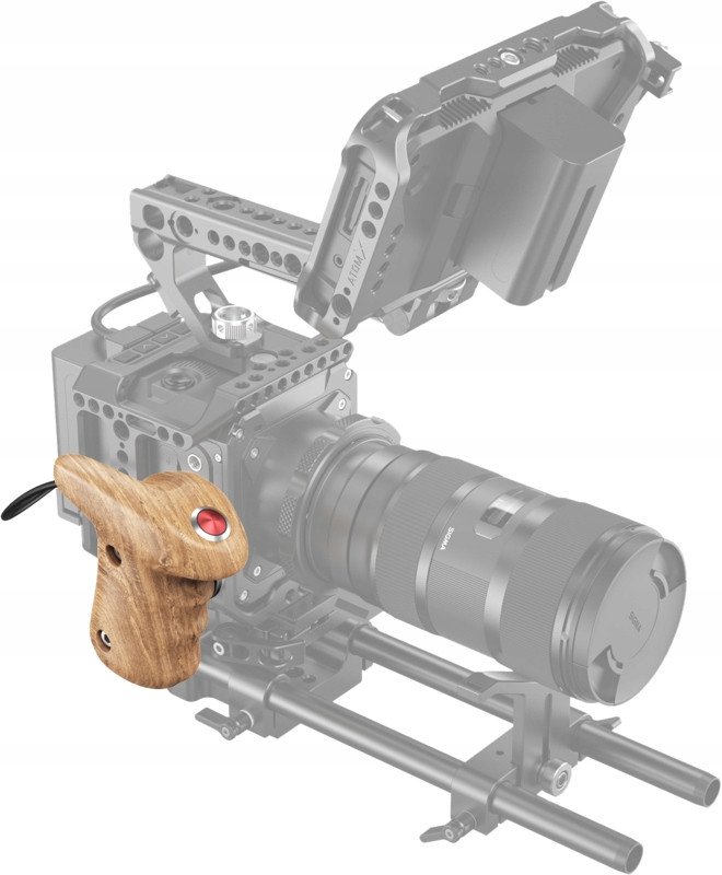Smallrig 3324 - drewniana rękojeść boczna z rozetą ze zdalnym wyzwalaczem
