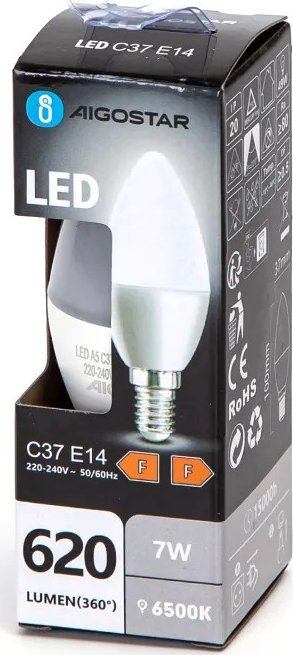 Aigostar Żrówka diodowa świeczka LED C37 E14 7W 6500K Żrówka diodowa świeczka LED C37 E14 7W 6500K