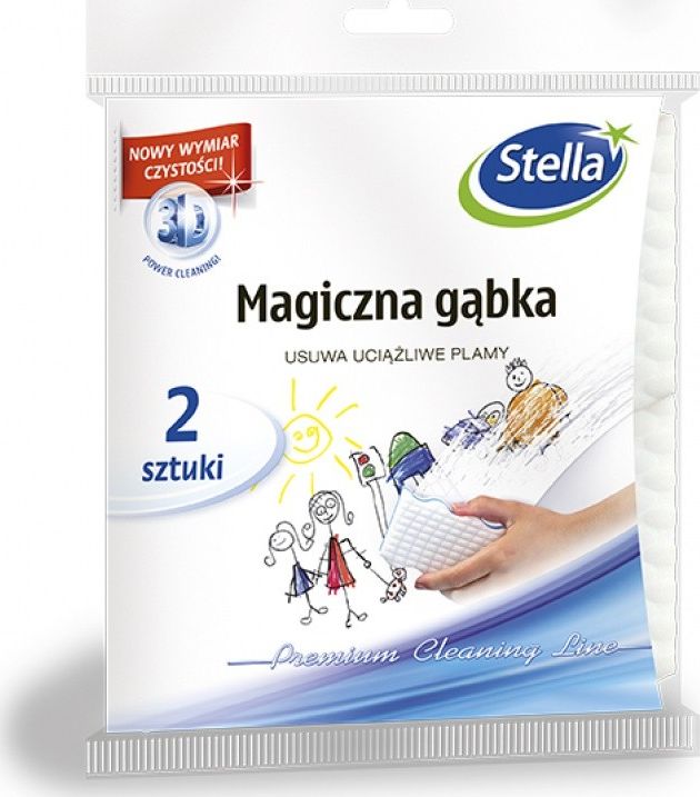 Stella Magiczna gąbka STELLA, 2 szt., biały + niebieski