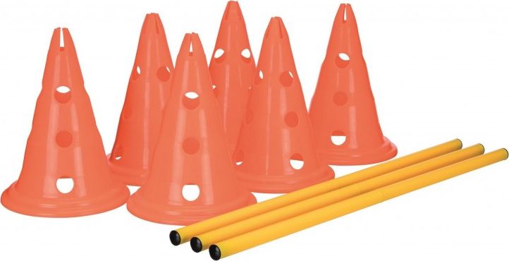 Trixie Tor przeszkód dla psa Dog Activity, zestaw 3 części, o 23 × 30 cm, 78 cm, pomarańczowy/żółty