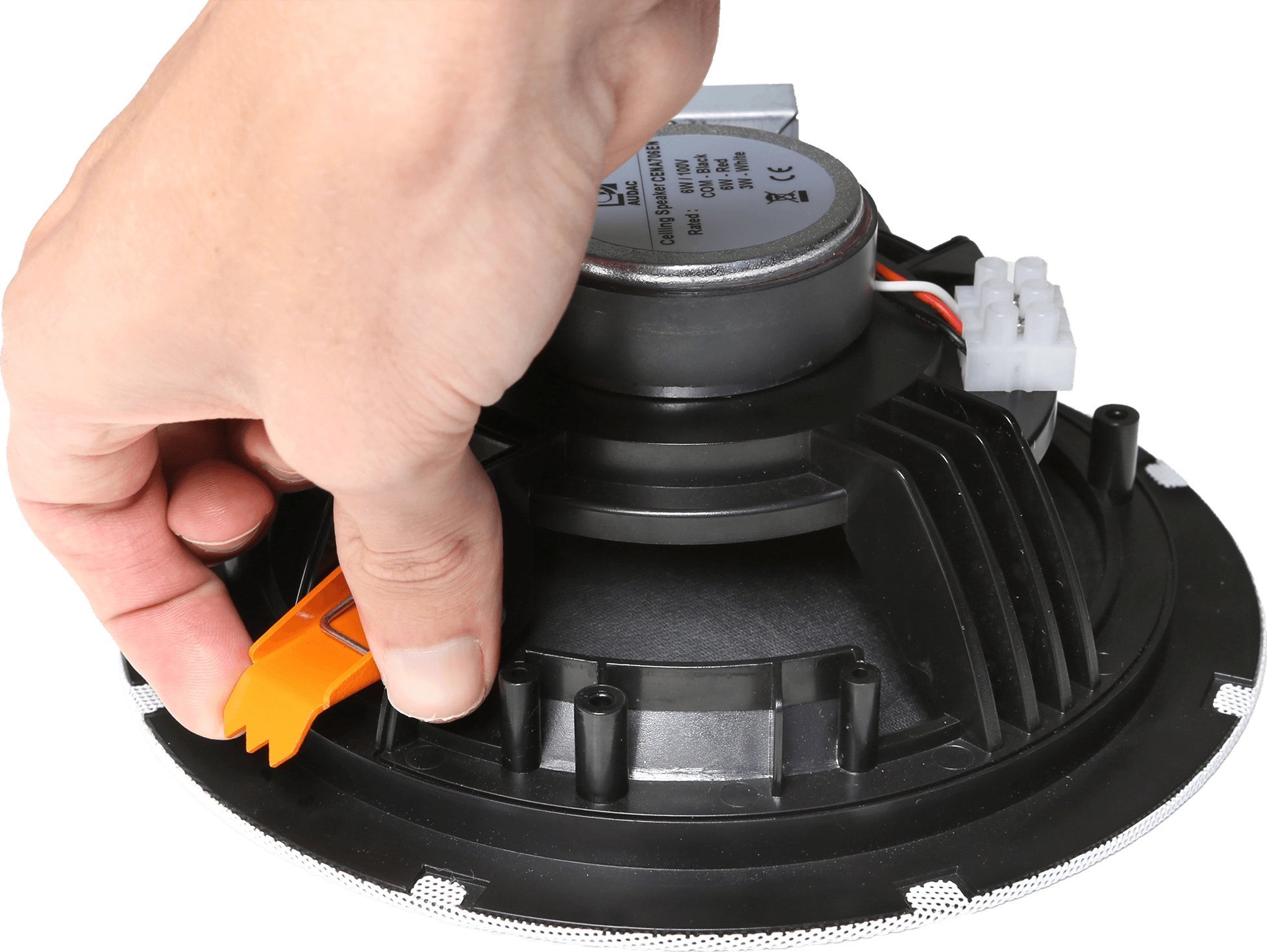 Audac AUDAC CENA706I/W Głośnik sufitowy 6,5" z mocowaniem SpringFit™, wersja biała, 8Ohm i 100V