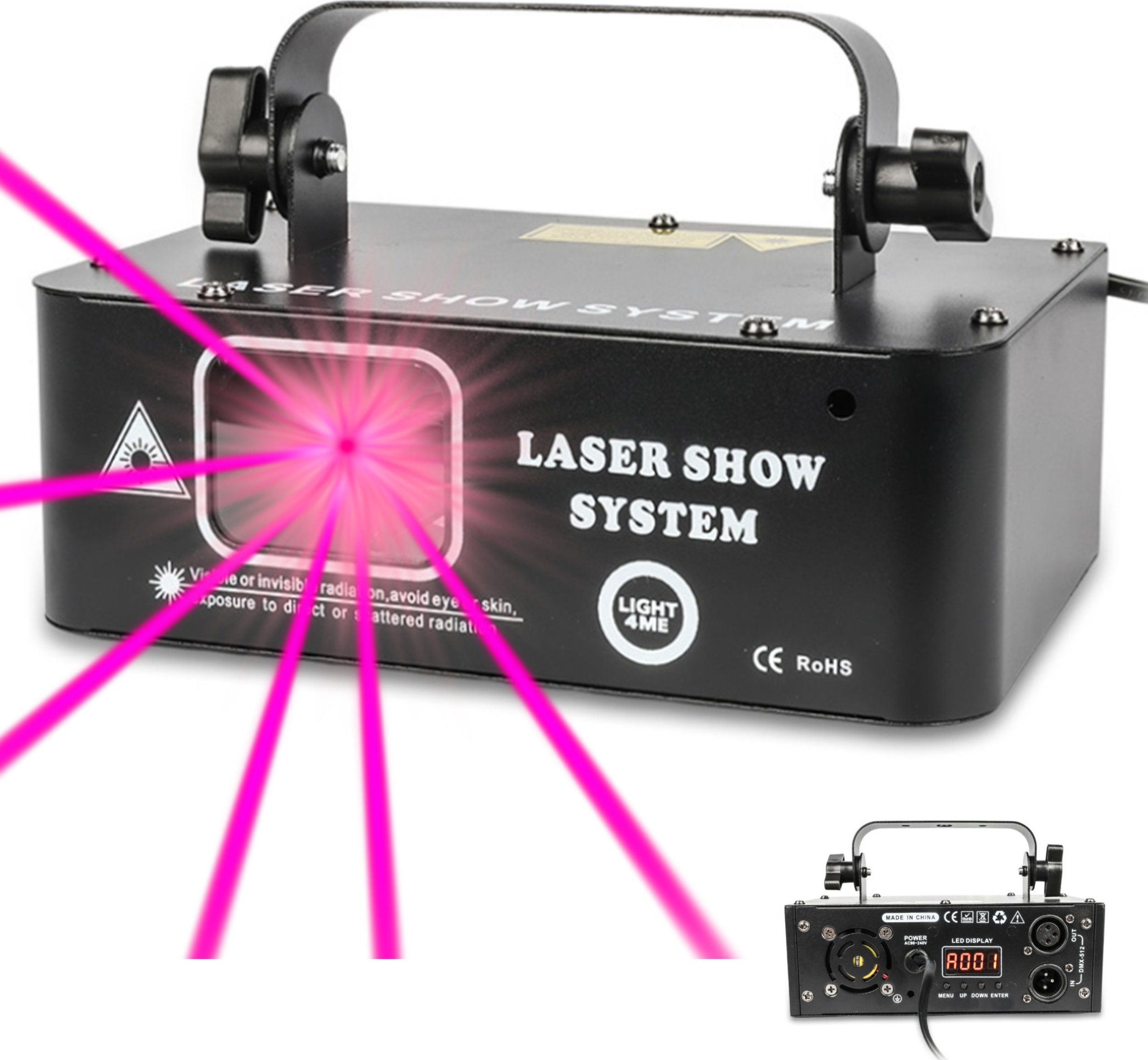 LIGHT4ME LASER RGB GEOMETRIC 500mW projektor laserowy rzutnik sceniczny skaner dyskotekowy