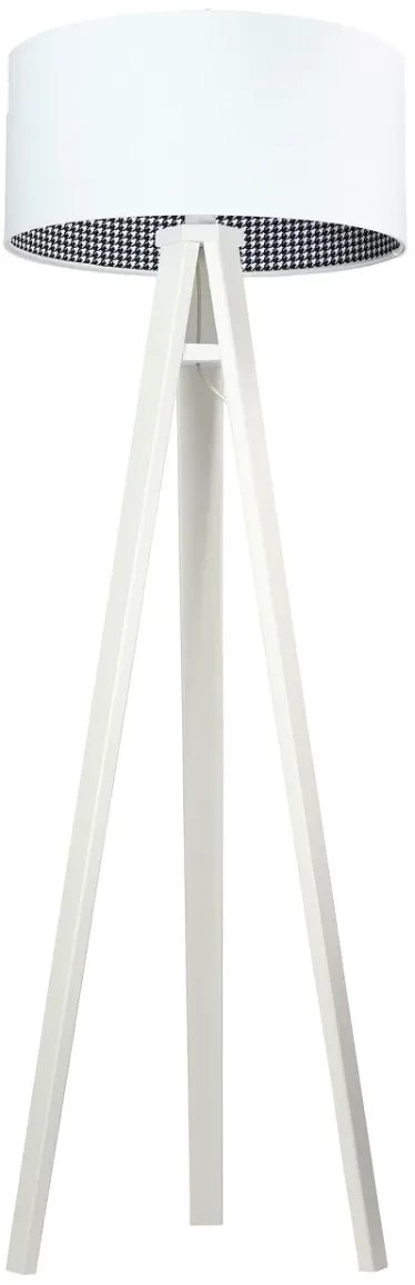 Lampa stojąca HOME 50 biała/pepitka/biała BPS KONCEPT