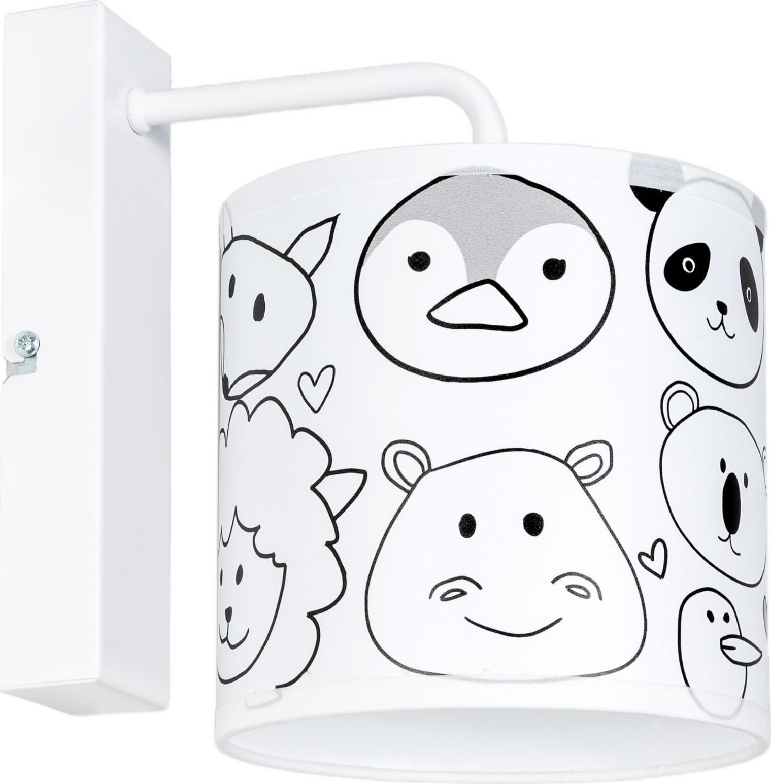 Solar Kinkiet do pokoju dziecka z abażurkiem w zwierzęta