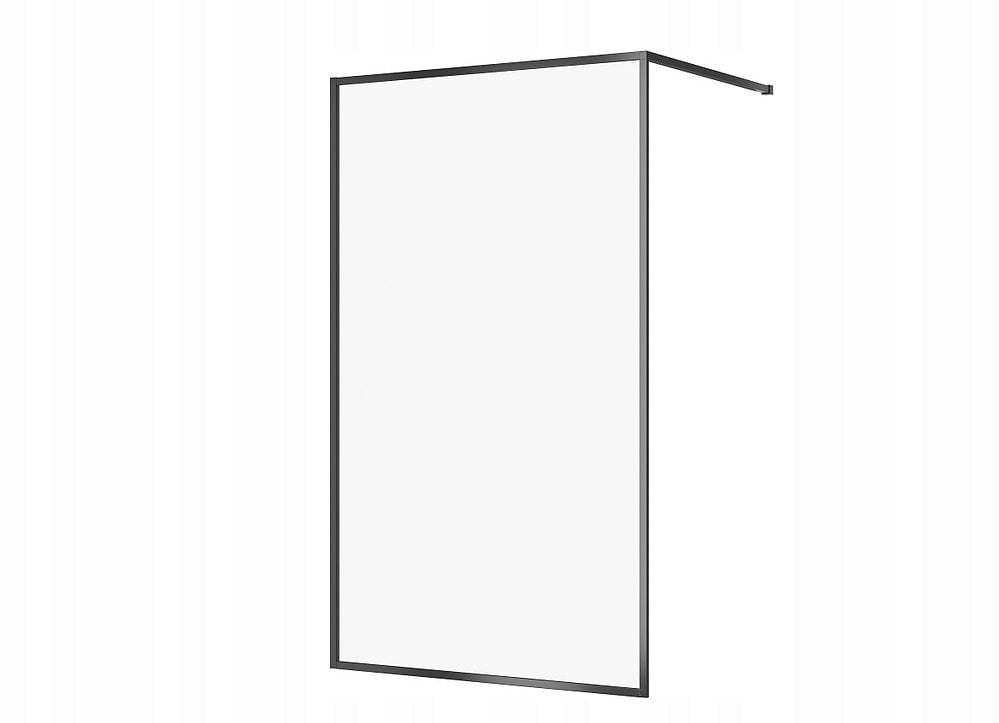 Cersanit (kabiny walk-in) Kabina prysznicowa walk-in LARGA czarna - (120x200) szkło transparentne (S932-140)