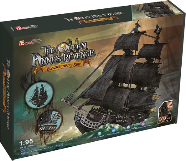 Cubicfun PUZZLE 3D Duży zestaw okręt piracki - T4018H