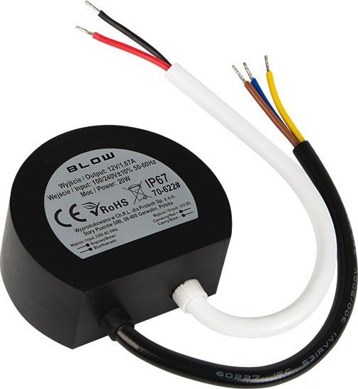 Blow 70-622# Zasilacz impulsowy dopuszkowy 12v/1,67a