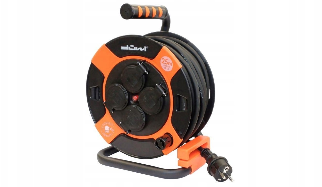 Przedłużacz bębnowy 4-gniazdowy H05RR-F 3G1.5 25m IP44 / 24631