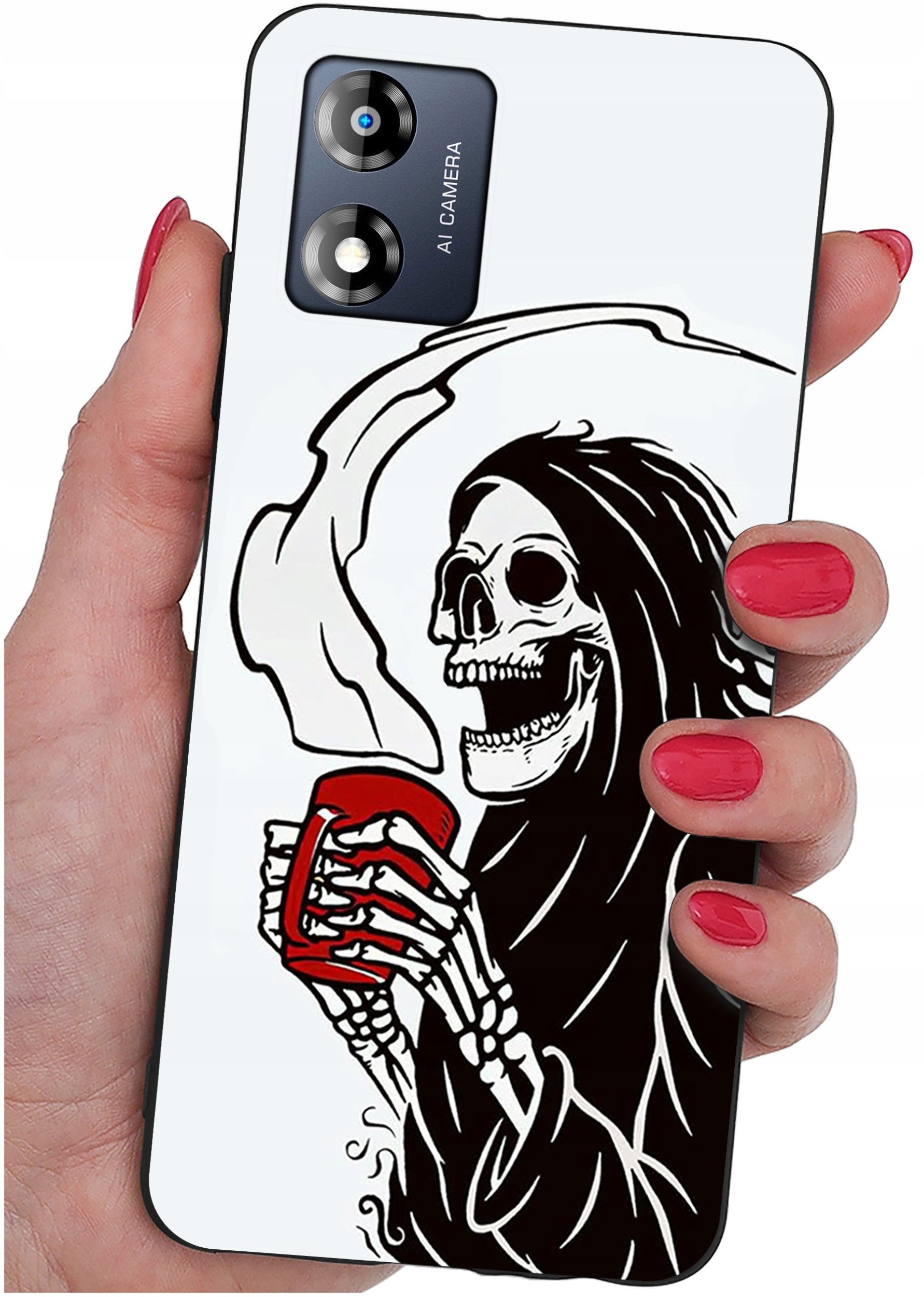 Etui do Motorola Moto E13 WZORY |SILIKONOWE MATT CASE + SZKŁO 9H