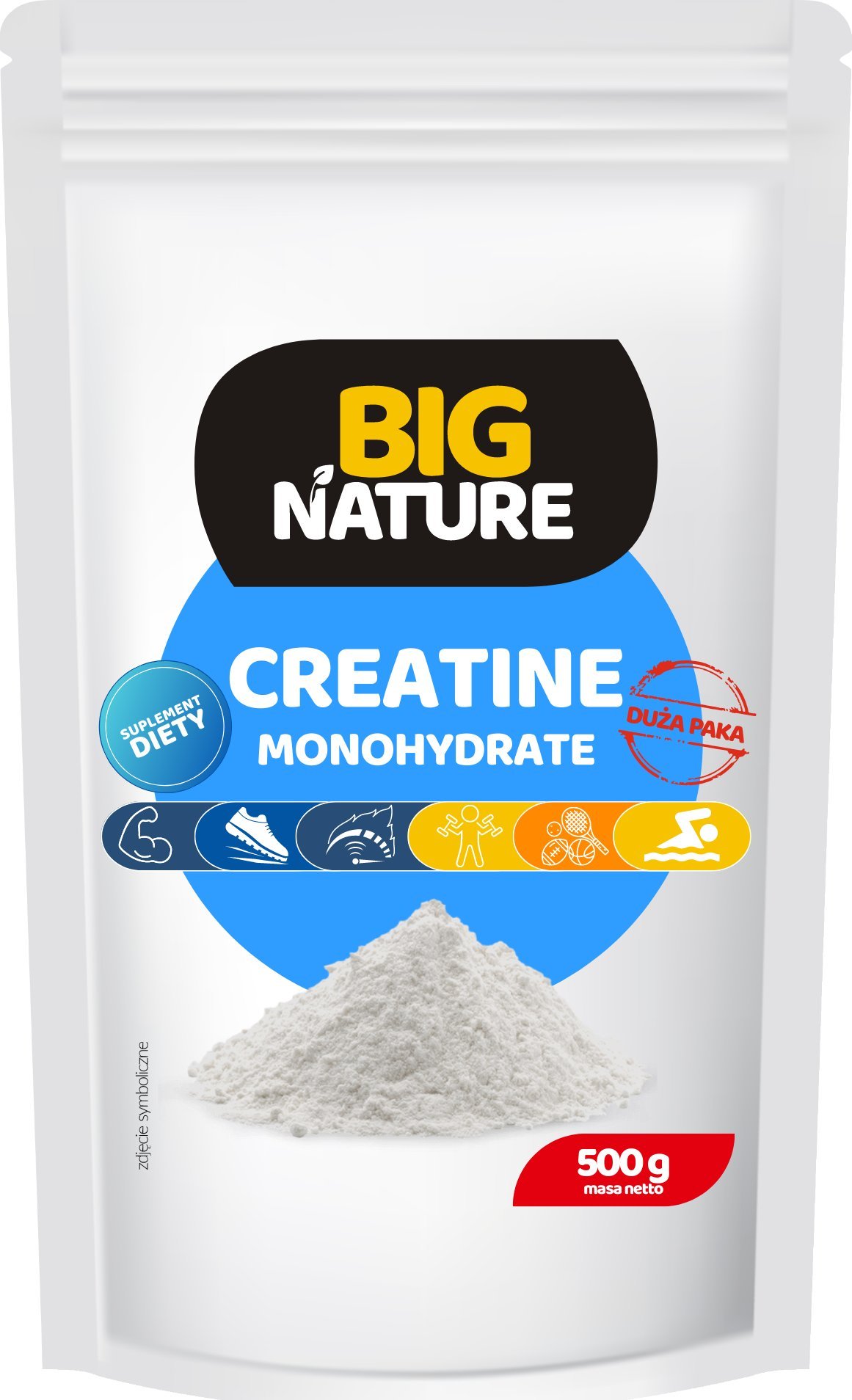 Big Nature Kreatyna Monohydrat 500G Suplement Diety - Big Nature