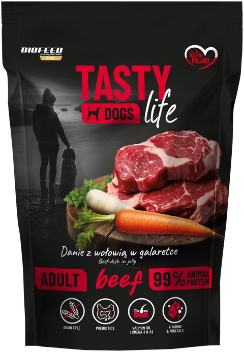 Tasty Dogs Life Danie z wołowiną w galaretce 500g