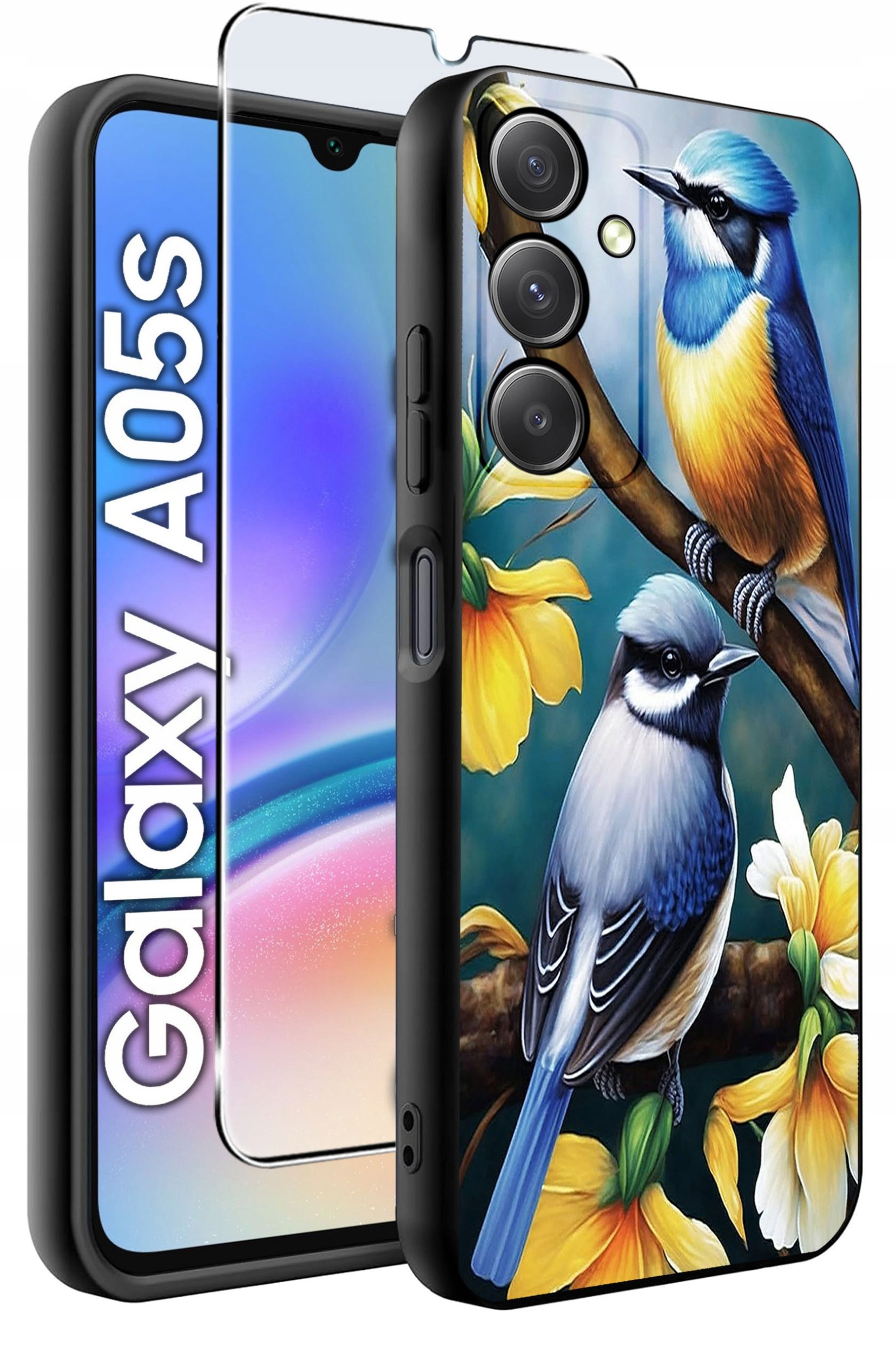 krainaGSM ETUI do Samsung A05s SILIKONOWE MATT CASE + SZKŁO 9H