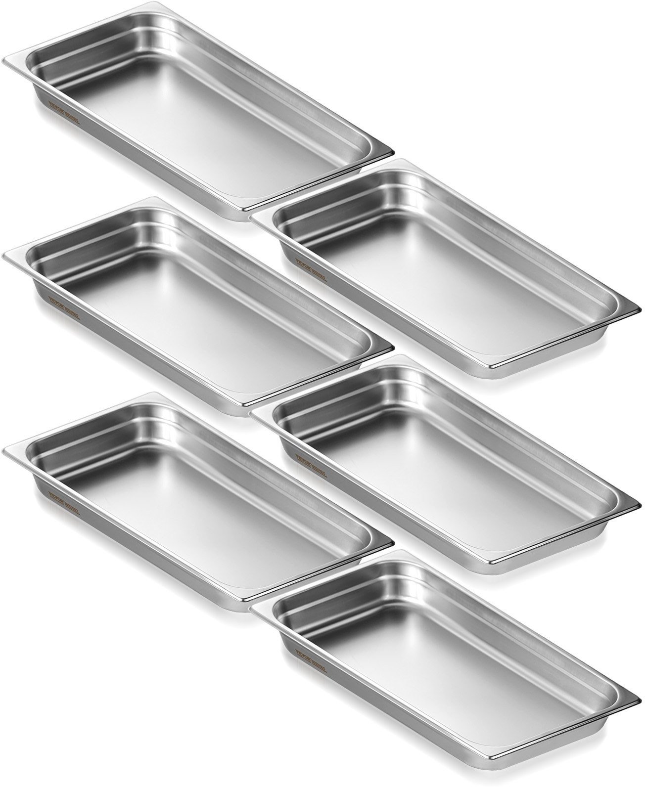 Blacha gastronomiczna patelnia stal nierdzewna 6 szt - głębokość 6,7 cm