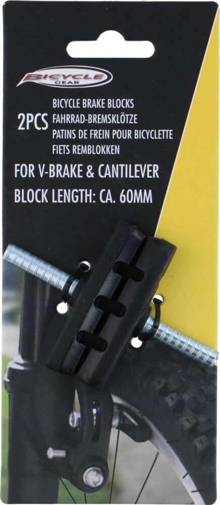 Bicycle Gear KLOCKI HAMULCOWE 2SZT MOCOWANIE NA TRZPIEŃ 60MM BICYCLE GEAR
