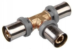 Trójnik zaprasowywany BASE mosiądz 20x16x20 CMT201620