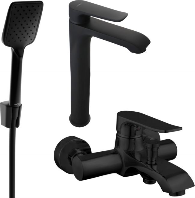 Mexen Mexen Pecos R62 zestaw wannowy, czarny - 72713R62-70