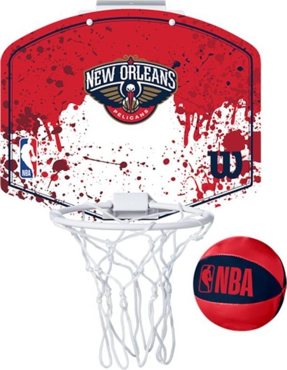 Wilson Wilson NBA Team New Orleans Pelicans Mini Hoop WTBA1302NOP Czerwone One size