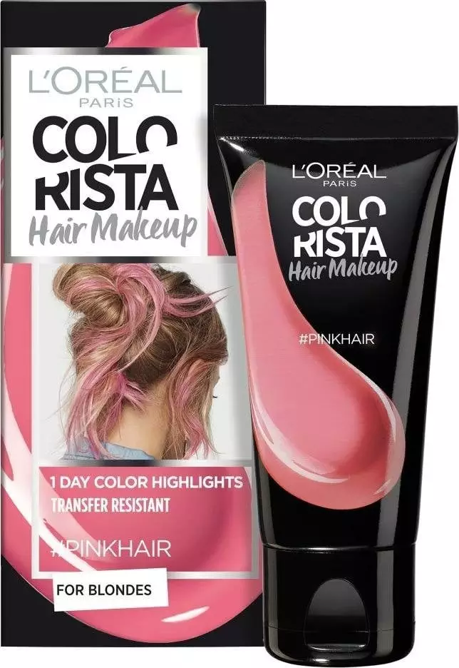 L’Oreal Paris L'Oreal Paris, Colorista Hair Makeup, Semi-Permanent Hair Dye, #PINKHAIR, 30 ml For Women