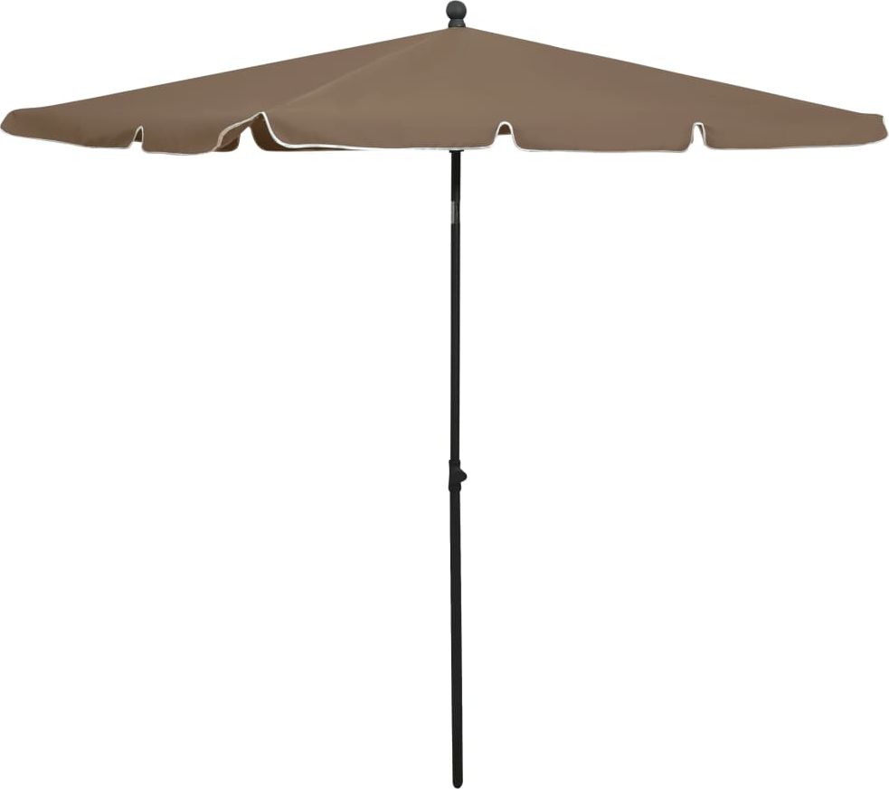vidaXL Parasol ogrodowy na słupku, 210x140 cm, kolor taupe