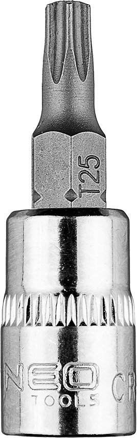 Neo Końcówka TORX TX25 na nasadce 1/4", krótka, 37 mm