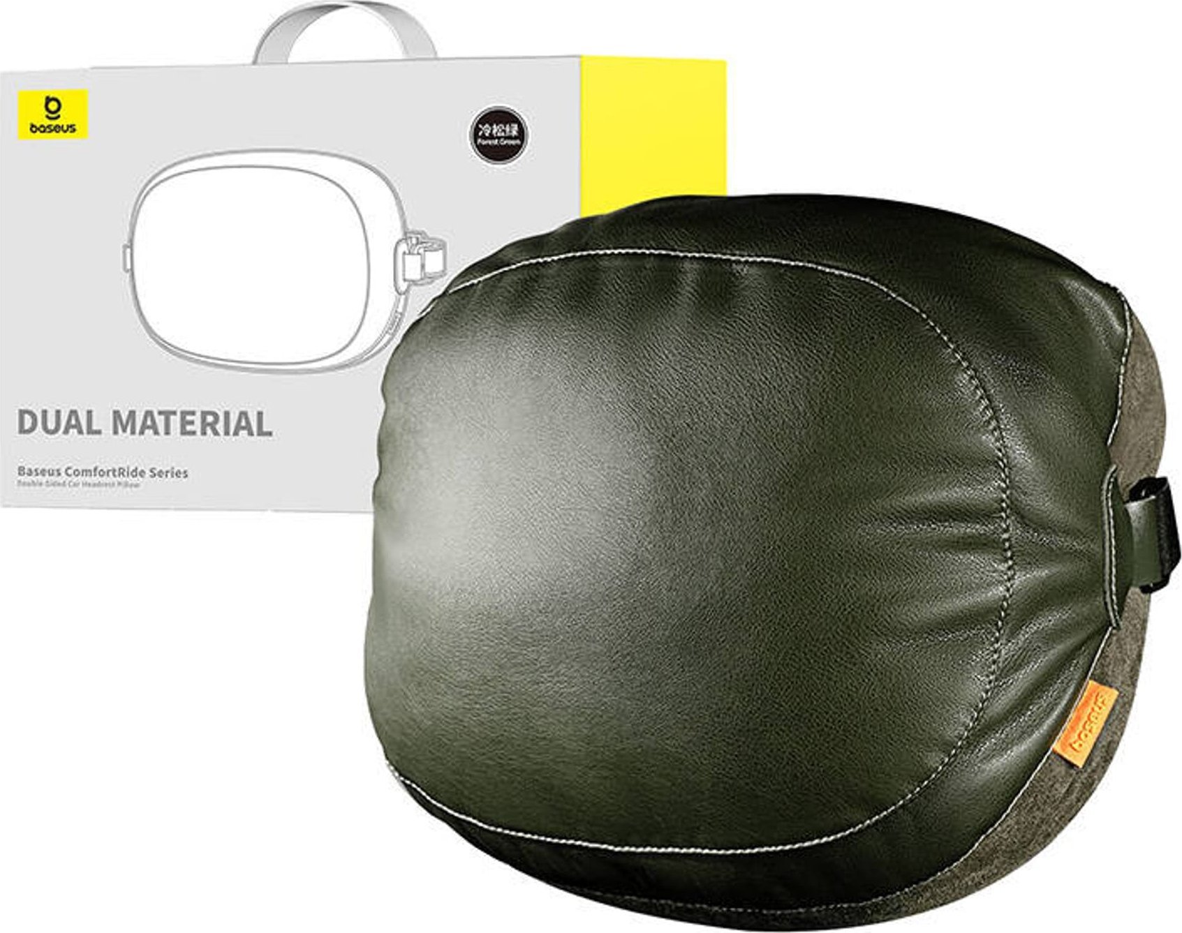 Baseus Poduszka na zagłówek samochodowy Baseus Comfort Ride obustronna (zielony)