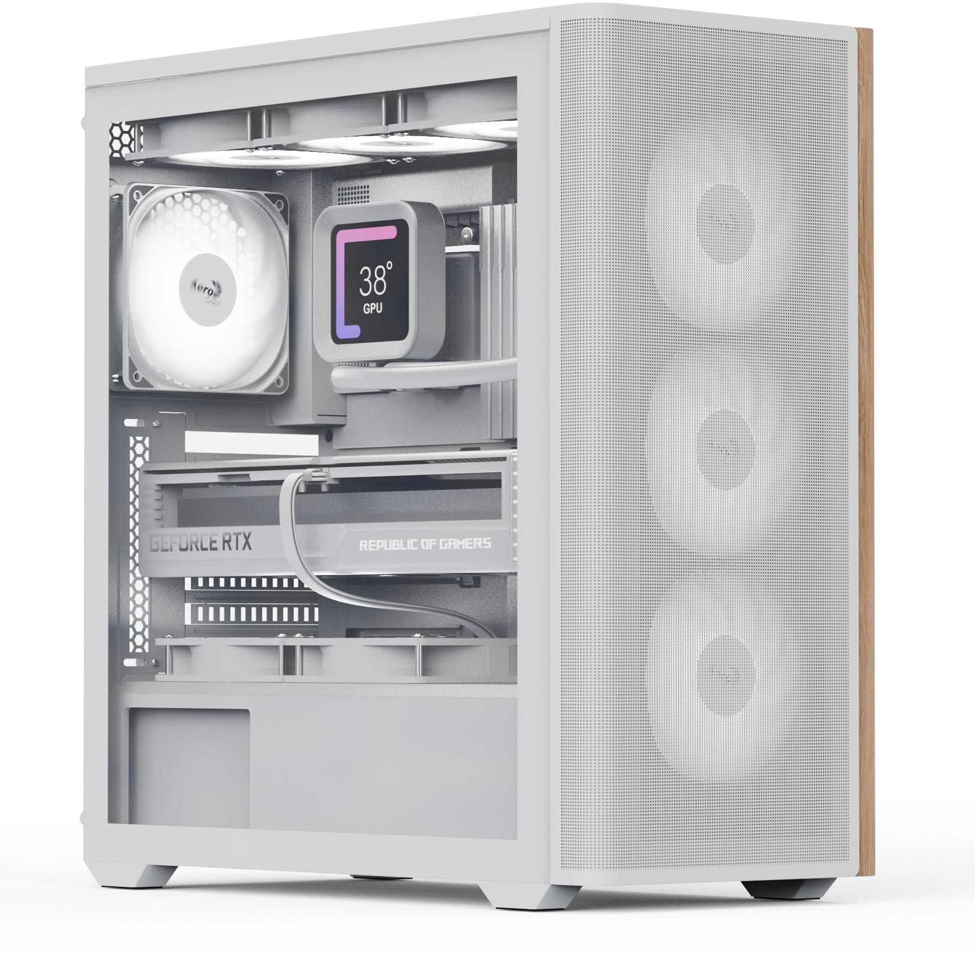 Obudowa Aerocool D501A Obudowa komputerowa Midi-Tower ATX Tempered Glass biały