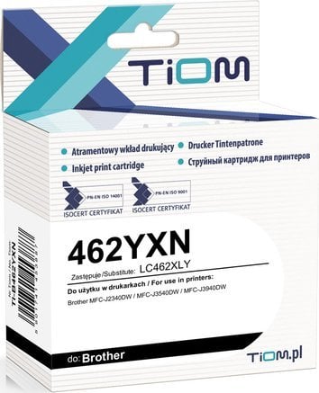 Tusz Tiom Tusz Tiom do Brother 462YXN | LC462XLY | 1500 str. | yellow