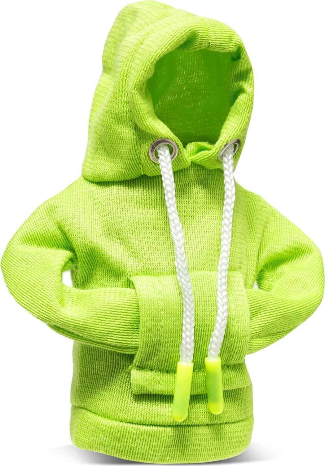 Bluza z Kapturem na Gałkę Biegów - Neonowo Zielona