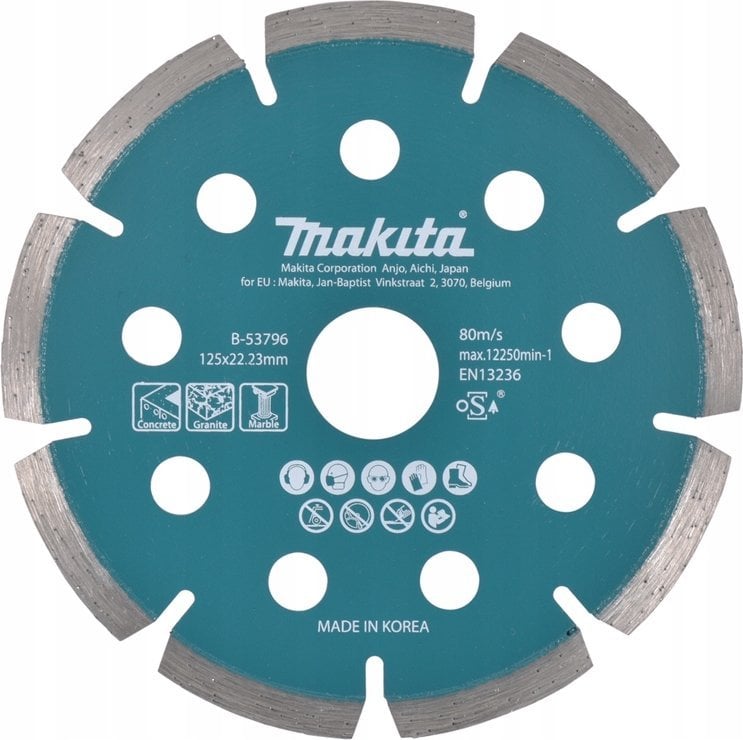 Makita MAKITA TARCZA DIAMENTOWA 125x22,23mm SEGMENT (NA SUCHO) BETON, GRANIT, MARMUR