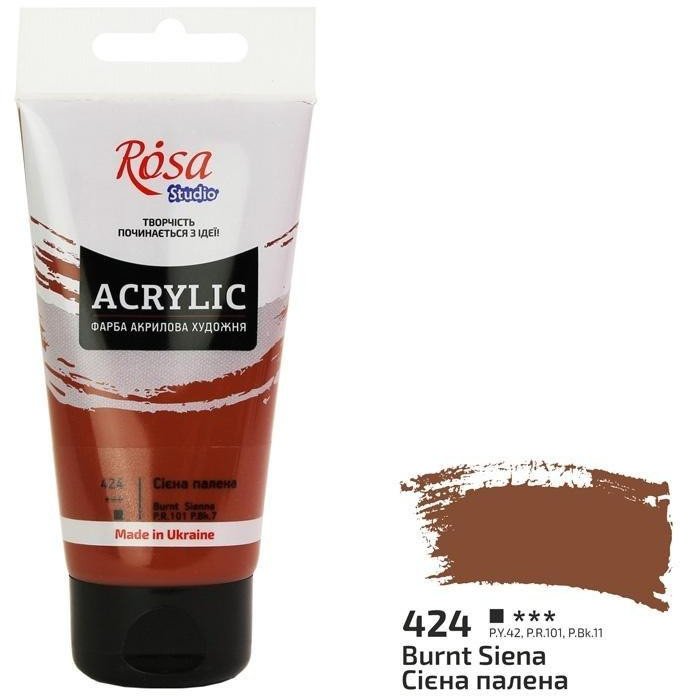 Farba akrylowa burnt sienna 424 75ml