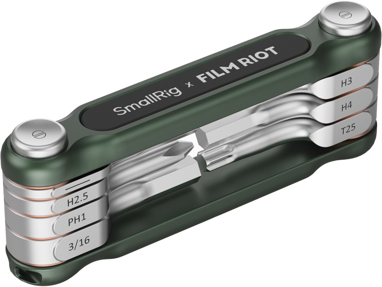 Smallrig 4812 Składany zestaw kluczy multitool 7-w-1, zielony